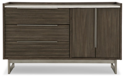 Cómoda Arkenton - Marrón grisáceo/blanco