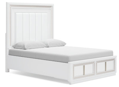Chalanna Queen Upholstered Storage Bed - White