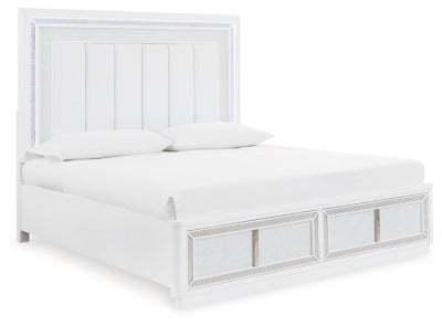 Chalanna King Upholstered Storage Bed - White