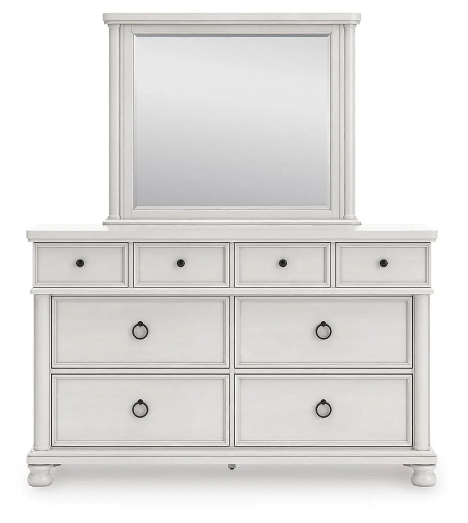 Chadworth Dresser and Mirror - Antique White