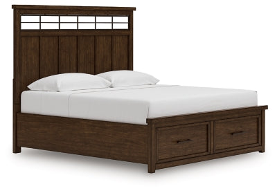 Cama Taffenbrook King con almacenamiento y paneles