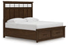 Cama Taffenbrook King con almacenamiento y paneles