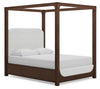 Cama con dosel tapizada Queen de Breckington