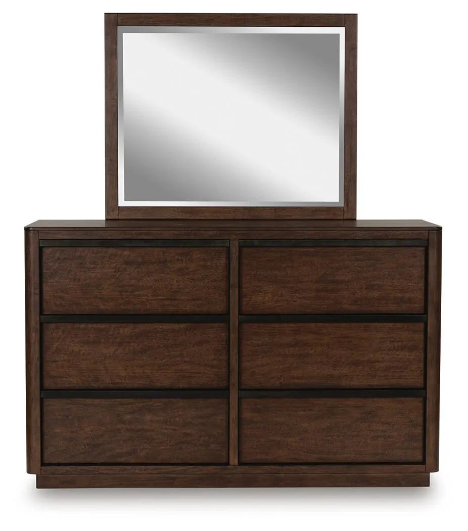 Kendamor Dresser and Mirror - Dark Brown