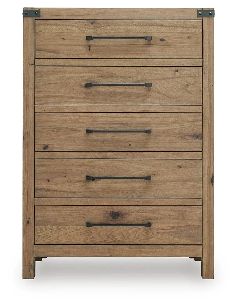 Ridgester Chest of Drawers - Light Brown