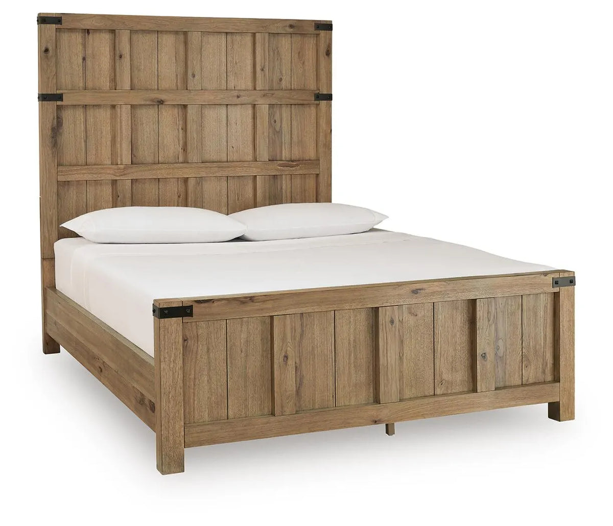 Ridgester Queen Panel Bed - Light Brown