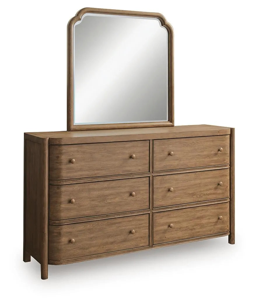 Ella Grove Dresser and Mirror - Rich Brown