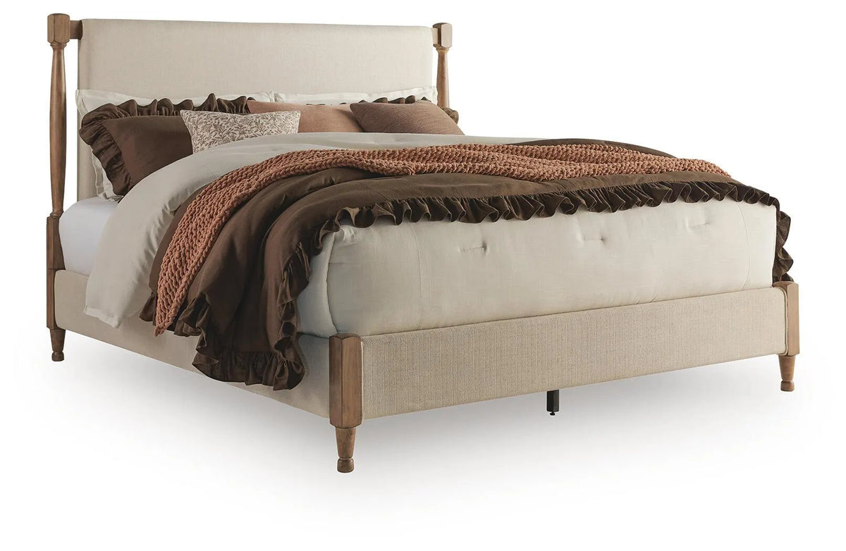 Ella Grove King Upholstered Bed - Rich Brown