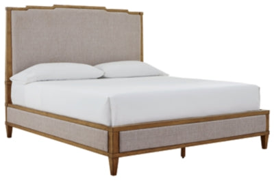 Cama tapizada Sharlance King con paneles