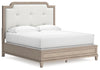 Cama tapizada Jorlaina King con paneles