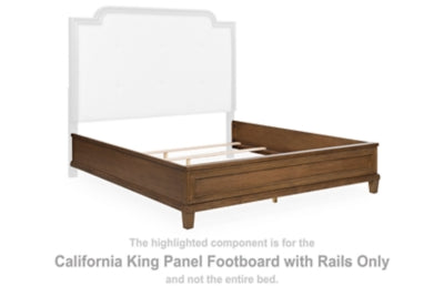 Jorlaina California King Panel Footboard with Rails