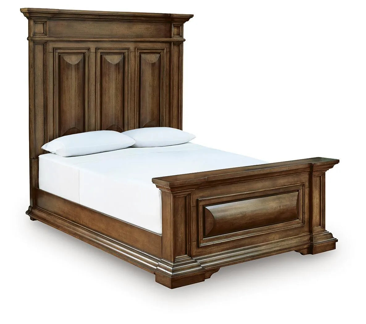 Cama Queen con paneles Channley - Marrón