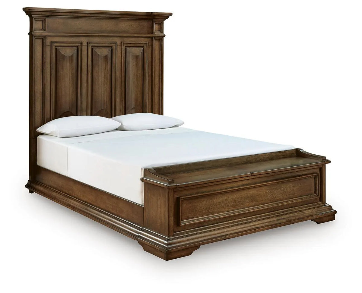 Channley Queen Panel Storage Bed - Brown