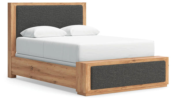 Cama Queen Bracken con paneles tapizados