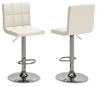 Bellatier Adjustable Height Bar Stool - Bone