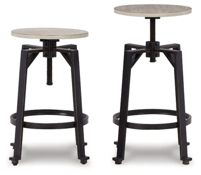 Karisslyn Counter Height Stool - Whitewash/Black
