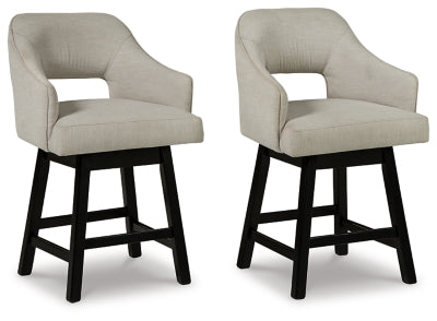 Tallenger Counter Height Bar Stool - Linen/Brown