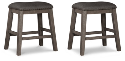 Caitbrook Counter Height Upholstered Bar Stool - Gray