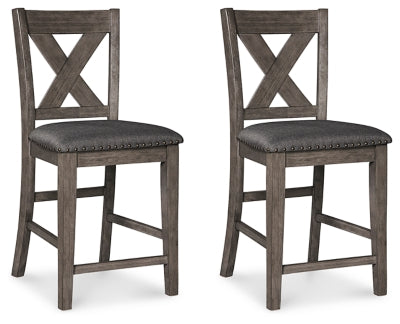Caitbrook Counter Height Upholstered Bar Stool - Gray