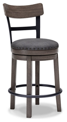 Taburete de bar Caitbrook de altura de mostrador - Gris