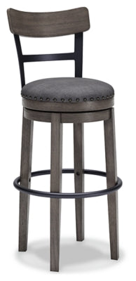 Taburete de bar alto Caitbrook - Gris