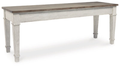 Skempton Storage Bench - White/Light Brown