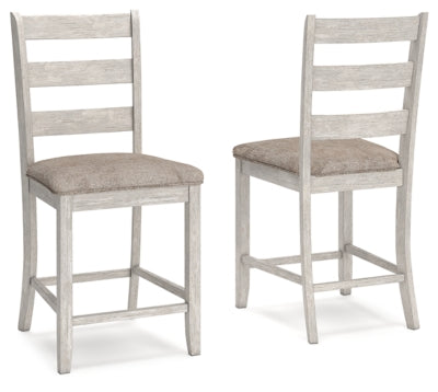 Skempton Counter Height Bar Stool - White/Light Brown