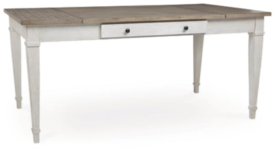 Mesa de comedor Skempton - Blanco/Marrón claro