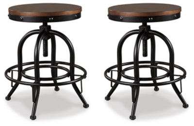 Valebeck Counter Height Bar Stool - Brown/Black