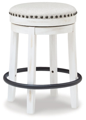 Valebeck Counter Height Stool - White/Black
