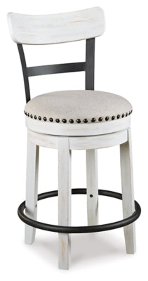 Taburete de bar de altura de mostrador Valebeck - Blanco