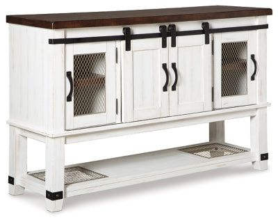 Valebeck Dining Server - White/Brown