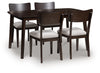 Mesa de comedor y 4 sillas Dantenton (juego de 5)