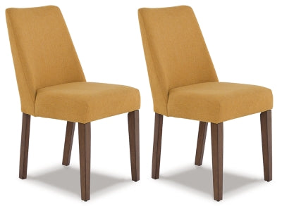 Lyncott Dining Chair - Mustard/Brown