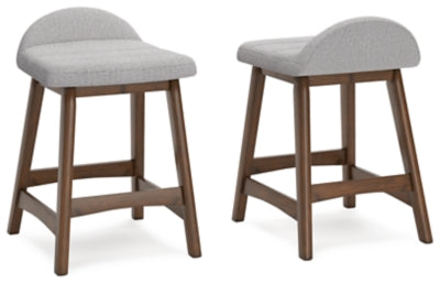 Lyncott Counter Height Bar Stool - Light Gray/Brown