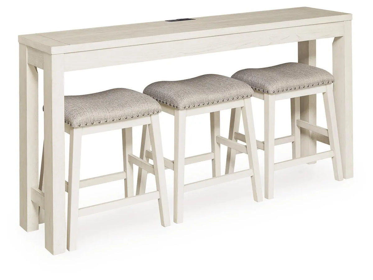 Robbinsdale Counter Height Dining Table and 3 Barstools Set - Antique White