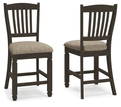 Tyler Creek Counter Height Bar Stool - Black/Grayish Brown