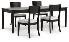 Mesa de comedor extensible Portdown y 4 sillas