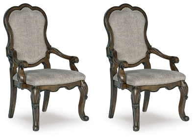 Maylee Dining Arm Chair - Dark Brown