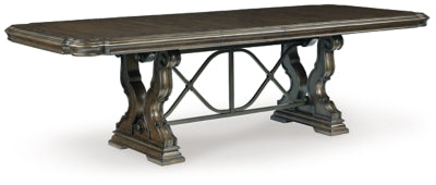 Mesa extensible de comedor Maylee - Marrón oscuro