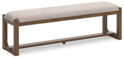 Cabalynn 63" Dining Bench - Oatmeal/Light Brown