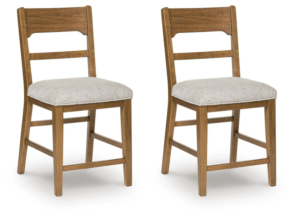 Cabalynn Counter Height Barstool - Oatmeal/Light Brown