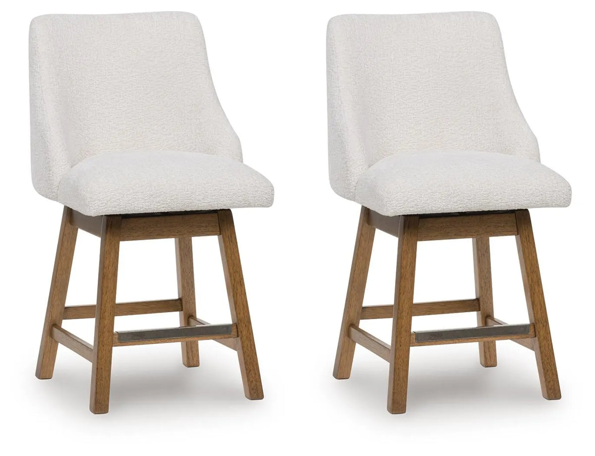 Cabalynn Counter Height Barstool - Oatmeal/Light Brown