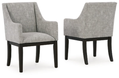 Burkhaus Dining Arm Chair - Beige/Dark Brown