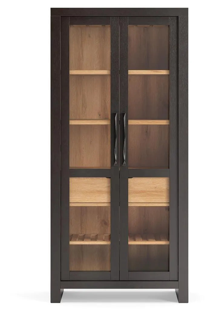 Bracken Display Cabinet - French Black/Light Brown
