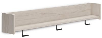Socalle Wall Mounted Coat Rack with Shelf - Light Natural