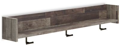 Neilsville Wall Mounted Coat Rack with Shelf - Multi Gray