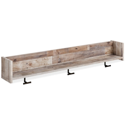 Neilsville Wall Mounted Coat Rack with Shelf - Whitewash