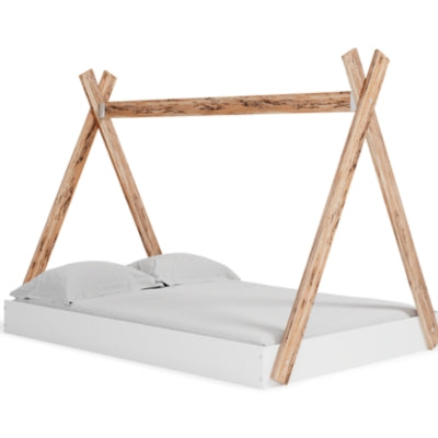 Piperton Full Tent Complete Bed in Box - Two-tone Brown/White