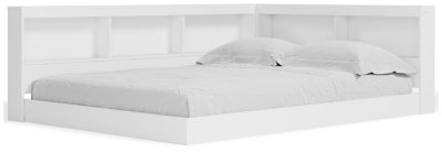 Piperton Full Bookcase Storage Bed - White
